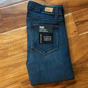 Paige skyline straight mid rise jeans NWT